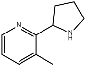 3-甲基-4-(吡咯烷-2-基)吡啶, 23894-37-3, 结构式