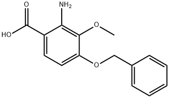 4-(苄氧基)-3-甲氧基邻氨基苯甲酸, 23938-73-0, 结构式
