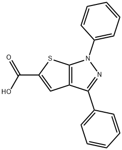 1,3-二苯基-1H-噻吩并[2,3-C]吡唑-5-羧酸, 24086-34-8, 结构式