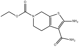 2-氨基-3-(氨基羰基)-4,7-二氫噻吩并[2,3-C]吡啶-6(5H)-甲酸乙酯, 24248-71-3, 結構式