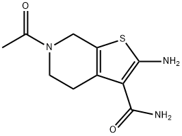6-乙?；?2-氨基-4,5,6,7-四氫噻吩并[2,3-C]吡啶-3-甲酰胺二鹽酸鹽, 24248-74-6, 結(jié)構(gòu)式