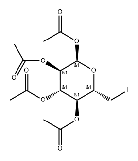 1,2,3,4-四-O-乙酰基-6-脱氧-6-碘-Α-D-吡喃葡萄糖, 24871-54-3, 结构式