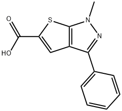 1-甲基-3-苯基-1H-噻吩并[2,3-C]吡唑-5-羧酸, 25252-47-5, 結(jié)構(gòu)式