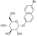 6-溴-2-萘基 Α-D-吡喃葡萄糖苷, 25696-57-5, 结构式