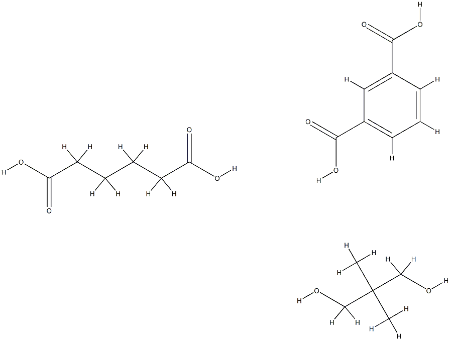 1,3-苯二羧酸与2,2-二甲基-1,3-丙二醇和己二酸的聚合物, 26141-00-4, 结构式