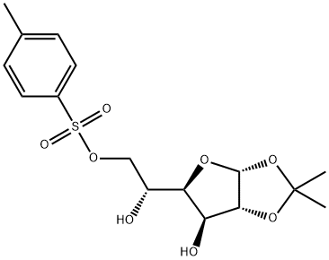 1,2-O-异丙亚基-ALPHA-D-呋喃葡萄糖 6-对甲苯磺酸酯, 26275-20-7, 结构式