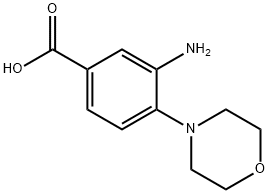 3-氨基-4-(4-吗啉基)苯甲酸, 26586-19-6, 结构式