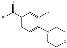 3-氯-4-(4-吗啉基)苯甲酸, 26586-20-9, 结构式