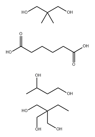 己二酸与1,3-丁二醇、2,2-二甲基-1,3-丙二醇和2-乙基-2-(羟甲基)-1,3-丙二醇的聚合物, 26702-46-5, 结构式