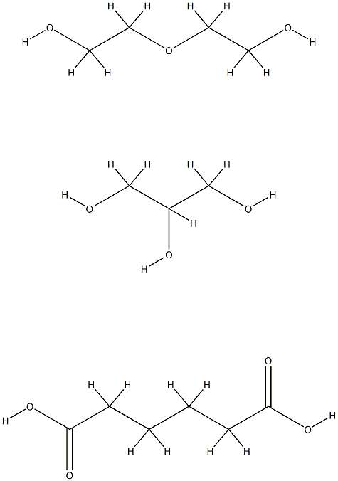 己二酸与2,2’-氧代双[乙醇]和1,2,3-丙三醇的聚合物, 26760-54-3, 结构式