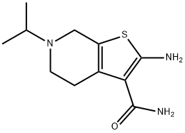 2-氨基-6-(丙-2-基)-4,5,6,7-四氫噻吩并[2,3-C]吡啶-3-甲酰胺, 26830-39-7, 結構式