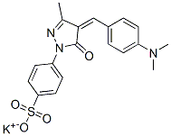 4-[4-[[4-(二甲基氨基)苯基]亚甲基]-4,5-二氢-3-甲基-5-氧代-1H-吡唑-1-基]苯磺酸钾, 27268-31-1, 结构式