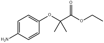 2-(4-氨基苯氧基)-2-甲基丙酸乙酯, 28048-87-5, 结构式