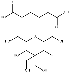 己二酸与2-乙基-2-(羟甲基)-1,3-丙二醇和2,2’-氧基二乙醇的聚合物, 28183-09-7, 结构式