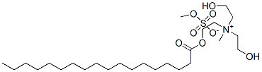 N,N-二(2-羟基乙基)-N-甲基-2-[(1-氧代十八烷基)氧基]-乙铵硫酸甲酯盐, 28706-44-7, 结构式
