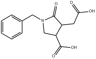 1-苄基-2-氧代-4-羧基-3-吡咯烷乙酸, 28719-93-9, 结构式