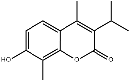 7-羟基-4,8-二甲基-3-丙-2-基-苯并吡喃-2-酮, 28814-56-4, 结构式