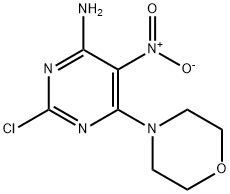 2-氯-6-(4-吗啉基)-5-硝基嘧啶-4-胺, 29955-44-0, 结构式