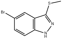 5-溴-3-(甲巯基)-1氢-吲唑, 201227-23-8, 结构式