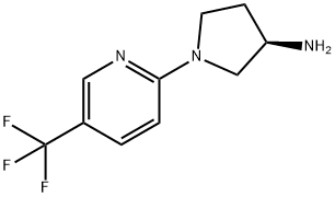 1-[5-(三氟甲基)-2-吡啶基]-(3R)-3-氨基吡咯烷, 202267-15-0, 结构式
