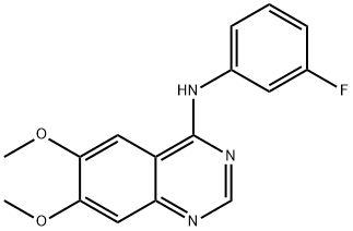 N-(3-FLUOROPHENYL)-6,7-DIMETHOXY-4-QUINAZOLINAMINE, 202475-55-6, 结构式