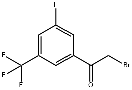 2-溴-1-(3-氟-5-(三氟甲基)苯基)乙酮, 202664-38-8, 结构式