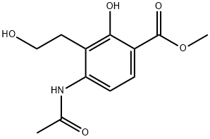 4-(乙酰基氨基)-2-羟基-3-(2-羟基乙基)苯甲酸甲酯, 202664-85-5, 结构式
