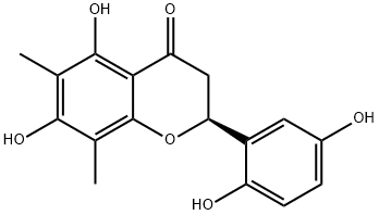 (S)-2-(2,5-二羟基苯基)-5,7-二羟基-6,8-二甲基苯并二氢吡喃-4-酮, 203734-35-4, 结构式