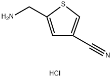 5-(氨基甲基)噻吩-3-甲腈盐酸盐, 203792-27-2, 结构式