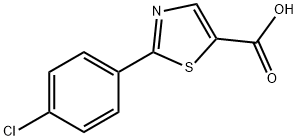 2-(4-氯苯基)噻唑-5-羧酸, 205692-14-4, 结构式