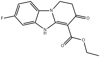 乙基 7-氟-3-氧亚基-1,2,3,5-四氢苯并[4,5]咪唑并[1,2-A]吡啶-4-甲酸基酯, 205700-43-2, 结构式