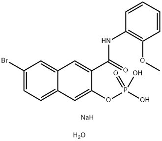 萘酚 AS-BI 磷酸二钠盐水合物, 207569-04-8, 结构式