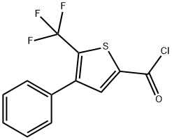 4-苯基-5-(三氟甲基)-2-噻吩羧酸酰氯, 208108-75-2, 结构式