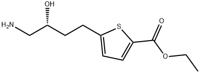 5-[(3R)-4-氨基-3-羟基丁基]-2-噻吩羧酸乙酯, 208337-84-2, 结构式