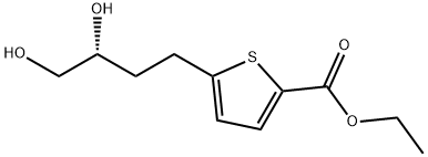 5-[(3R)-3,4-二羟基丁基]-2-噻吩羧酸乙酯, 208337-83-1, 结构式