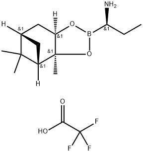 (AR,3AS,4S,6S,7AR)-ALPHA-乙基六氢-3A,5,5-三甲基-4,6-甲桥-1,3,2-苯并二氧硼烷-2-甲胺三氟乙酸盐, 208521-43-1, 结构式