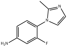 3-氟-4-(2-甲基-1H-咪唑-1-基)苯胺, 209960-27-0, 结构式