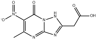 2-(5-甲基-6-硝基-7-氧代-1,7-二氢-[1,2,4]三唑并[1,5-A]嘧啶-2-基)乙酸, 212248-06-1, 结构式