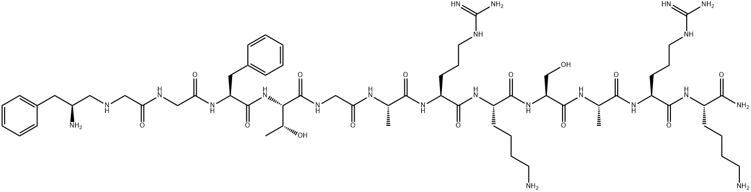 [PHE1-PSI(CH2-NH)GLY2]NOCICEPTIN(1-13)NH2, 213130-17-7, 结构式