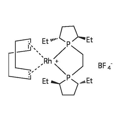 1,2-双[(2R,5R)-2,5-二乙基膦]乙烷(1,5-环辛二烯)铑(I)四氟硼酸盐, 213343-66-9, 结构式