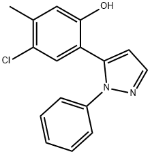 5-(5-氯-2-羟基-4-甲基苯基)-1-苯基吡唑, 213690-56-3, 结构式