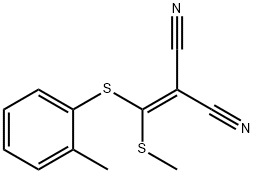 2-[(2-methylphenylthio)(methylthio)methylene]-malononitrile, 214330-80-0, 结构式