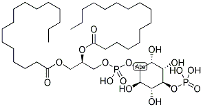 1,2-棕榈酰磷酯酰肌醇-4-磷酸, 214332-61-3, 结构式