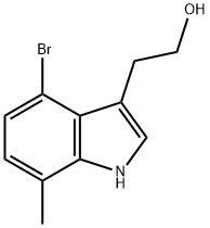 2-(4-溴-7-甲基-1H-吲哚-3-基)乙醇, 214915-69-2, 结构式