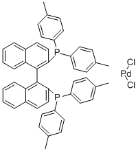 [(S)-(-)-2,2′-双(二-对甲苯基膦)-1,1′-联萘]氯化钯(II), 215597-19-6, 结构式