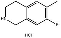 7-溴-6-甲基-1,2,3,4-四氢异喹啉盐酸盐, 215798-22-4, 结构式