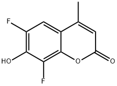 6,8-二氟-7-羟基-4-甲基-2H-1-苯并吡喃-2-酮, 215868-23-8, 结构式