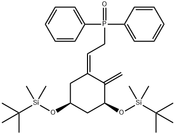 Phosphine oxide, [(2Z)-2-[(3S,5S)-3,5-bis[[(1,1-dimethylethyl)dimethylsilyl]oxy]-2-methylenecyclohexylidene]ethyl]diphenyl-, 215929-37-6, 结构式