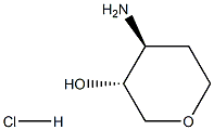 反式-4-氨基四氢-2H-吡喃-3-醇盐酸盐, 215941-06-3, 结构式