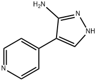 4-(4-吡啶基)-1H-吡唑-3-胺, 216661-87-9, 结构式